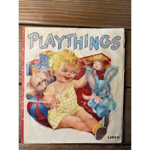 Playthings Samuel Gabriel & Sons Co New York Linen baby book 1949